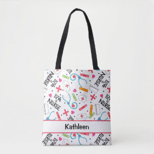 Hou van een zuster Art White Name Persoonlijk Tote Bag