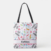 Hou van een zuster Art White Name Persoonlijk Tote Bag (Achterkant)
