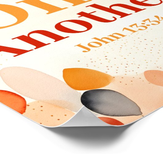 Hou van elkaar Boho Christelijke Wall Art print (Hoek)