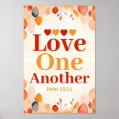 Hou van elkaar Boho Christelijke Wall Art print (Voorkant)