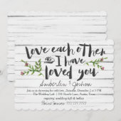 Hou van elkaar bruids kaart (Voorkant / Achterkant)