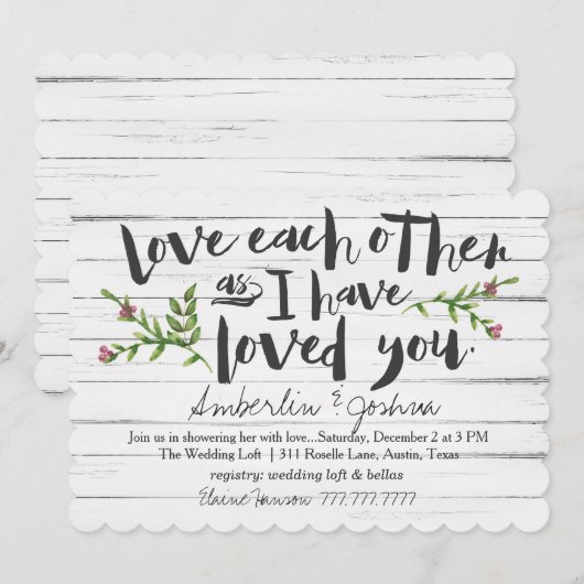 Hou van elkaar bruids kaart (Voorkant / Achterkant)