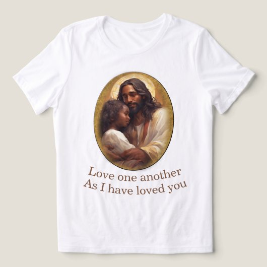 Hou van elkaar christen Tri-Blend shirt (Design voorkant)