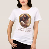 Hou van elkaar christen Tri-Blend shirt (Voorkant)