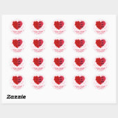 Hou van elkaar Gebod harten & rozen sticker (Vel)