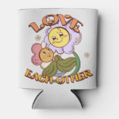 Hou van elkaar | Whimsical Floral Design Blikjeskoeler (Voorkant)