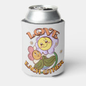 Hou van elkaar | Whimsical Floral Design Blikjeskoeler (Blikje Achterkant)