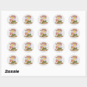Hou van elkaar | Whimsical Floral Design Ronde Sticker (Vel)