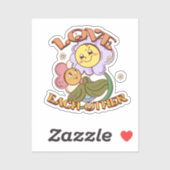 Hou van elkaar | Whimsical Floral Design Sticker (Vel)