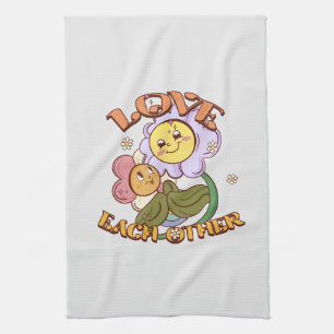 Hou van elkaar Whimsical Floral Design Theedoek