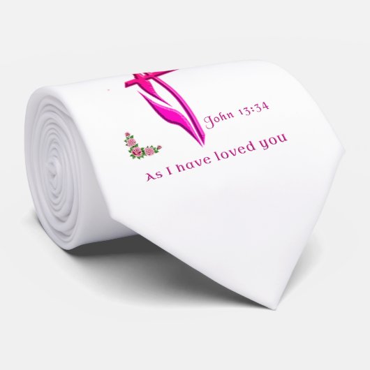 Hou van elkaar zoals ik van je heb gehouden stropdas (Opgerold)