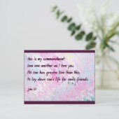 Hou van elkaar zoals ik van je hou briefkaart (Staand voorkant)