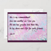 Hou van elkaar zoals ik van je hou briefkaart (Voorkant / Achterkant)