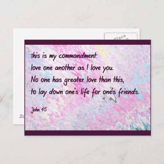 Hou van elkaar zoals ik van je hou briefkaart (Voorkant / Achterkant)