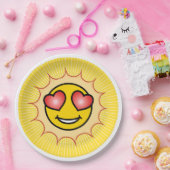Hou van Emoji Sun Papieren Bordje (Feest)