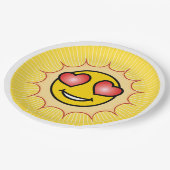 Hou van Emoji Sun Papieren Bordje (Gekanteld)