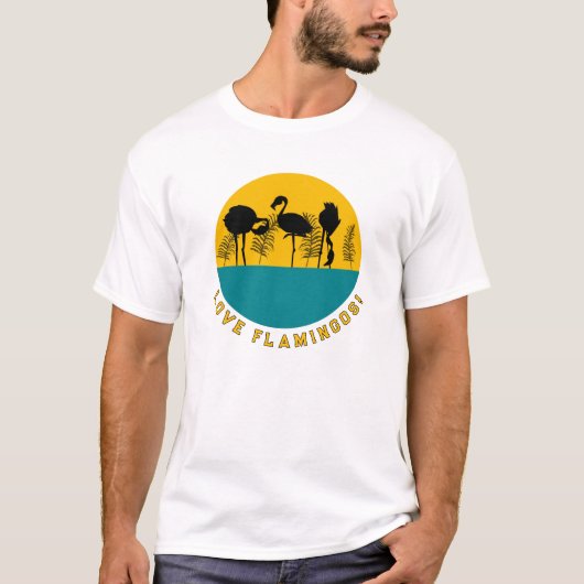 Hou van flamingo's! t-shirt (Voorkant)