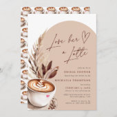 Hou van haar een Latte Coffee Vrijgezellenfeest Kaart (Voorkant / Achterkant)