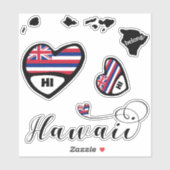 Hou van Hawaï, 3 Design, Die Cut Stickers (Vel)
