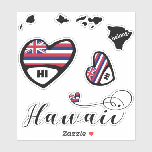 Hou van Hawaï, 3 Design, Die Cut Stickers (Vel)