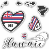 Hou van Hawaï, 3 Design, Die Cut Stickers (Voorkant)