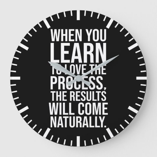 Hou van het proces - Succes Hustle Gym Motivatie Grote Klok (Voorkant)
