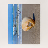 Hou van het strand! Love Shell op het strand Legpuzzel (Verticaal)