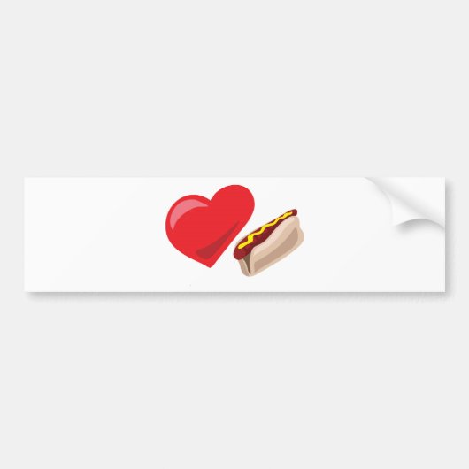 Hou van hotdogs!  Personaliseerbaar: Bumpersticker (Voorkant)