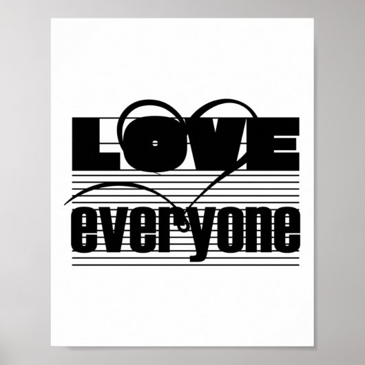 Hou van iedereen Sticker 3 Poster (Voorkant)