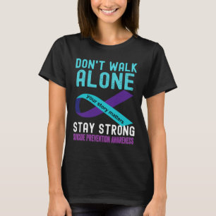 Hou van iemand Blauwgroen-paarse zelfmoordpreventi T-shirt