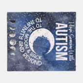 Hou van iemand met autisme fleece deken (Voorkant (Horizontaal))