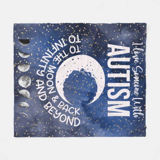 Hou van iemand met autisme fleece deken (Voorkant (Horizontaal))