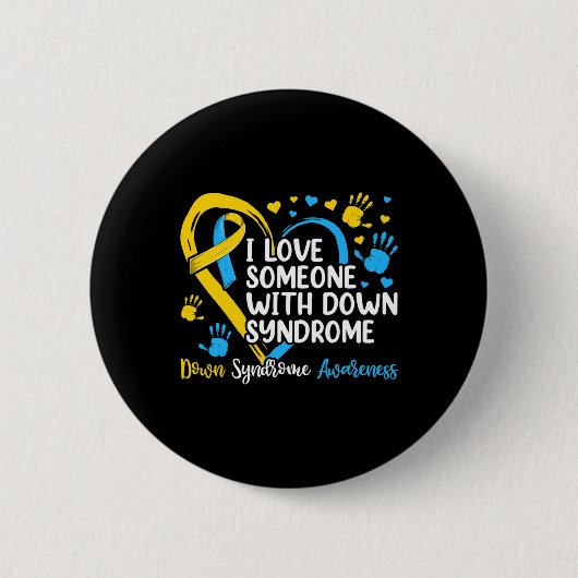 Hou van iemand met het syndroom van Down Ronde Button 5,7 Cm (Voorkant)