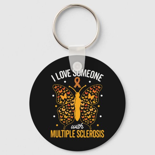 Hou van iemand met multiple sclerose multiple scle sleutelhanger (Voorkant)