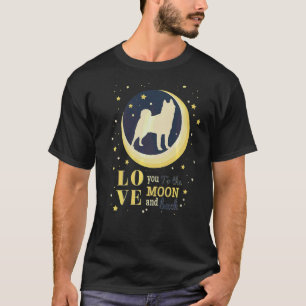 Hou van Japanse Akita Inu naar de maan T-shirt