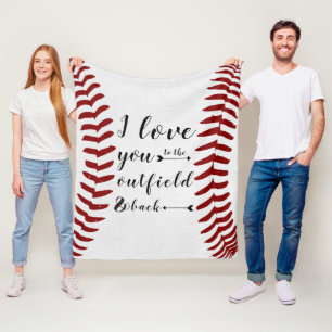 Hou van je aan het veld Buiten en het veld Basebal Fleece Deken