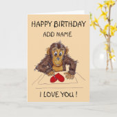 Hou van je aap kaart (Gele Bloem)