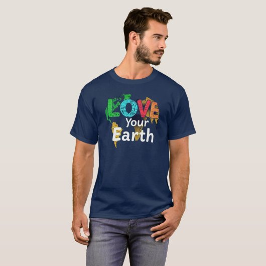 "Hou van je aarde" T-shirt (Voorkant volledig)