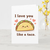 Hou van je als een taco kaart (Gele Bloem)