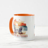 Hou van je als een zonsondergang kleur accent mok (Voorkant links)