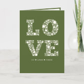 "HOU VAN JE, ALTIJD, VOOR ALTIJD" Groene Liefde Kaart (Voorkant)