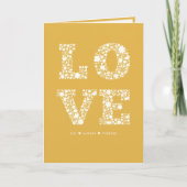 "HOU VAN JE, ALTIJD, VOOR ALTIJD" Mosterdliefde Kaart (Voorkant)