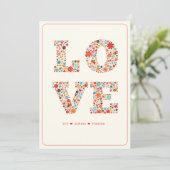 "HOU VAN JE, ALTIJD, VOOR ALTIJD" Retro Floral Lov Feestdagenkaart (Staand voorkant)