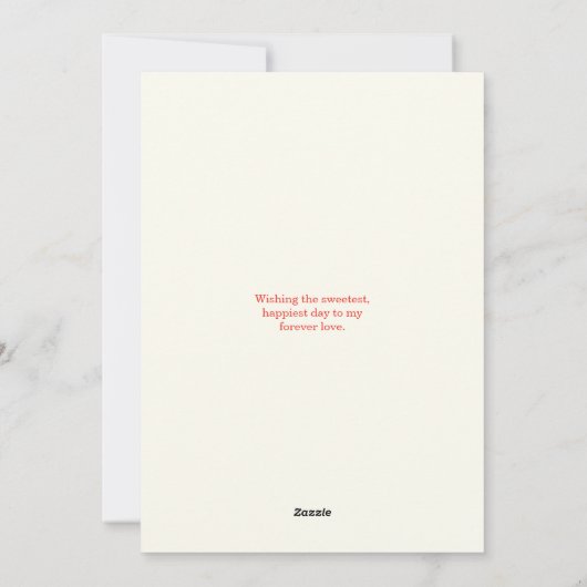 "HOU VAN JE, ALTIJD, VOOR ALTIJD" Retro Floral Lov Feestdagenkaart (Achterkant)