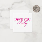Hou van je baby notitiekaartje (Voorkant / Achterkant in situ)