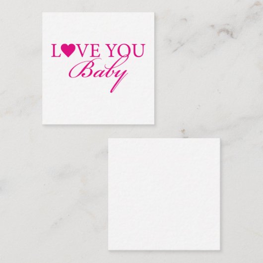 Hou van je baby notitiekaartje (Voorkant / Achterkant)