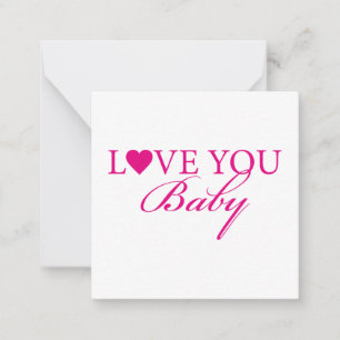 Hou van je baby notitiekaartje
