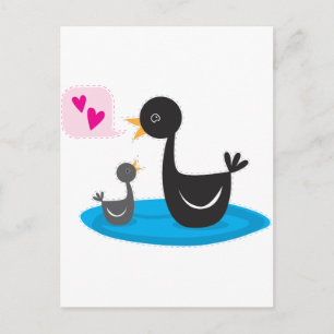 hou van je baby zwaan briefkaart