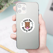 Hou van je Beary Much Sticker (Telefoon)
