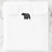 Hou van je Beer Mountain Ronde Sticker (Tas)